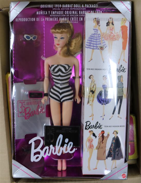 A collection of 1970s and later Sindy and Barbie boxed items